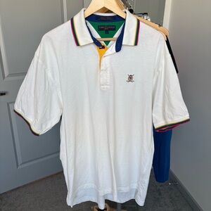 Vintage Golf Polo Men’s Large Preppy Colorblock Tommy Hilfiger